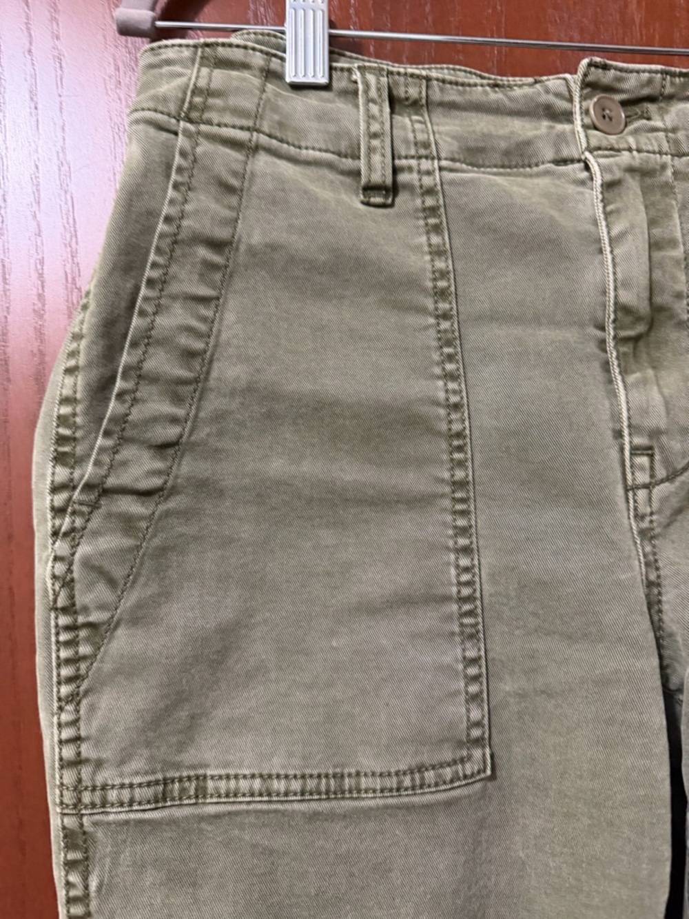 Madewell Olive Slim Straight Utility Pant - Picture 3 of 8